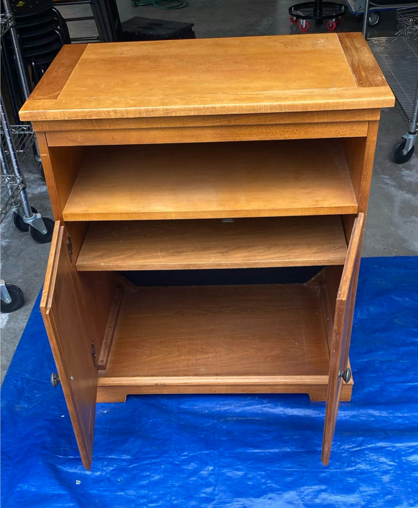 Cabinet With Pivoting Top and Small Table - image 4 of 7