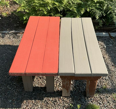 Pair Of Sturdy Home built Benches. - Image 1 of 4