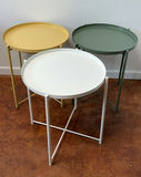 Trio Of Metal IKEA Tables With Removable Tops - thumbnail 1 of 8