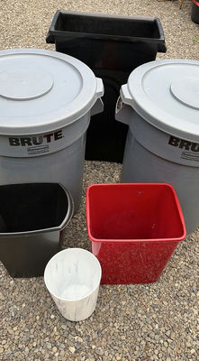 Assorted Trash Cans and Bins - Image 1 of 5