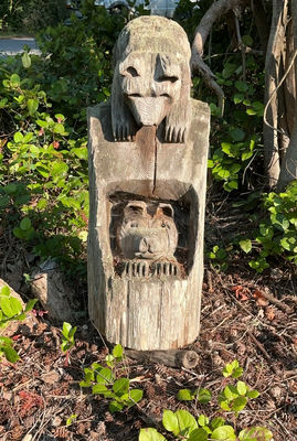 Chainsaw Weathered Bears Yard Art - Image 1 of 8