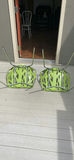 Two Lime Bird's Nest Chairs. - thumbnail 3 of 3