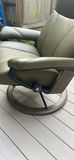 Dark Olive Ekornes Chair and Footrest - thumbnail 4 of 6