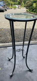 Glass Top metal Pedestal plant stands - thumbnail 3 of 4