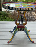 Whimsical Hand Painted Antique Table - thumbnail 4 of 6