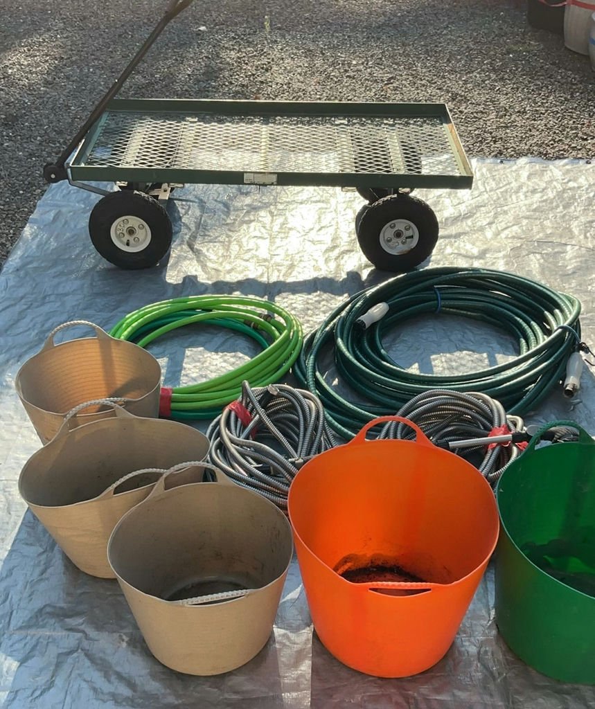 Yard Cart, Hoses And More - image 1 of 4