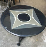 Hand Painted Solid Iron PedestalTable - thumbnail 3 of 5