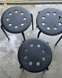 6 IKEA Backless Metal Stools - thumbnail 2 of 4