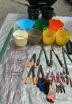 Hand Tools, Gorilla Buckets, Wheelbarrow And More - Image 1 of 8