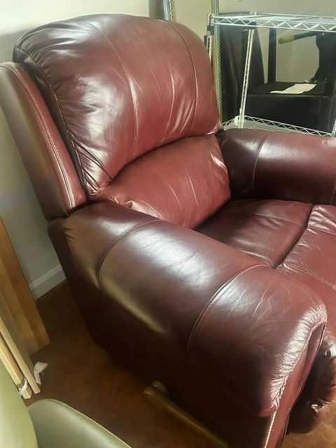 Burgundy Leather Lay-Z-Boy Recliner- Rocker - image 2 of 6