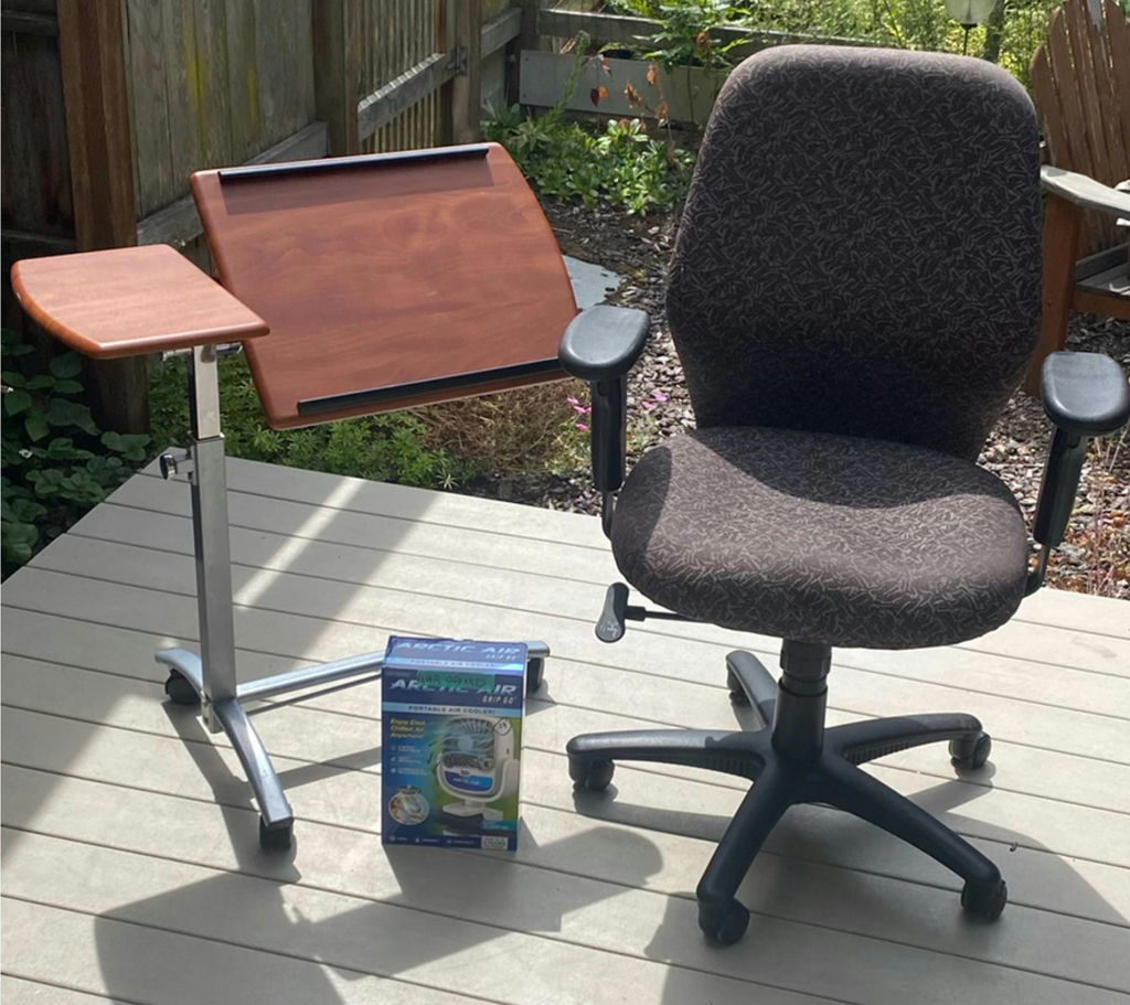 Office Chair, Rolling Stand and Air Cooler - image 1 of 8
