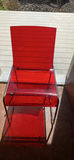 2 MCM Style Red Lucite Chairs - thumbnail 4 of 6