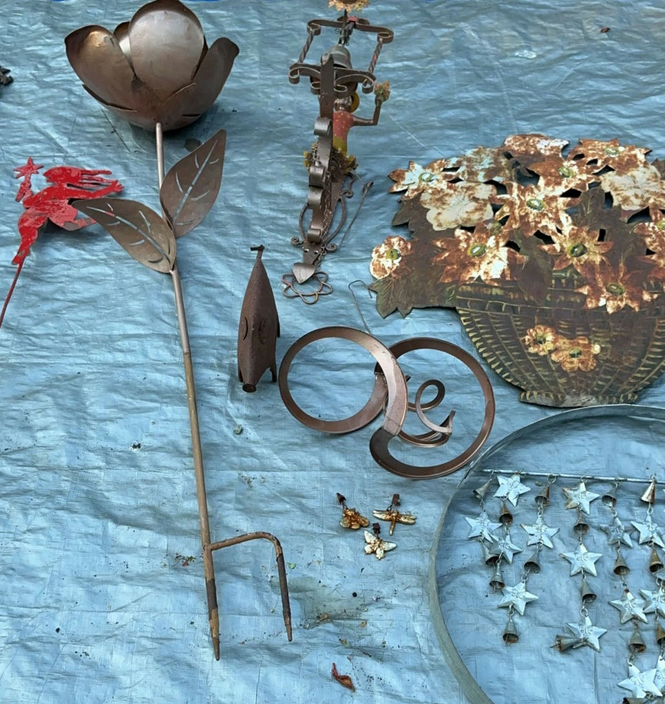 Collection Of Weathered Metal Yard Art - image 1 of 8