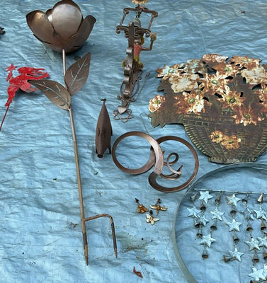 Collection Of Weathered Metal Yard Art - Image 1 of 8