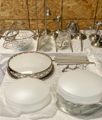 Assorted lighting fixture components and hardware - Image 1 of 7