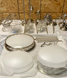 Assorted lighting fixture components and hardware - thumbnail 1 of 7
