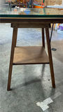 Small WoodTable With Glass Top - thumbnail 2 of 3