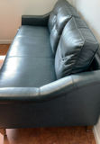 7 Foot Blue Abbyson Leather Couch - thumbnail 1 of 9