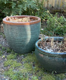 Pair Of Blue Ceramic Planters - thumbnail 1 of 5