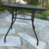 Small Glass And Metal Patio Table And Folding  Side table - thumbnail 3 of 8