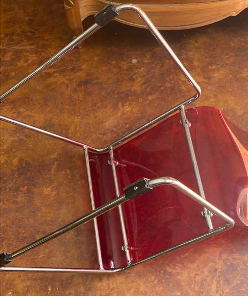 2 MCM Style Red Lucite Chairs - image 6 of 6