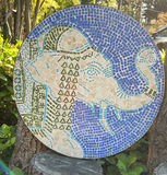 Mosaic Elephant on Metal Table Top Yard Art - thumbnail 1 of 4