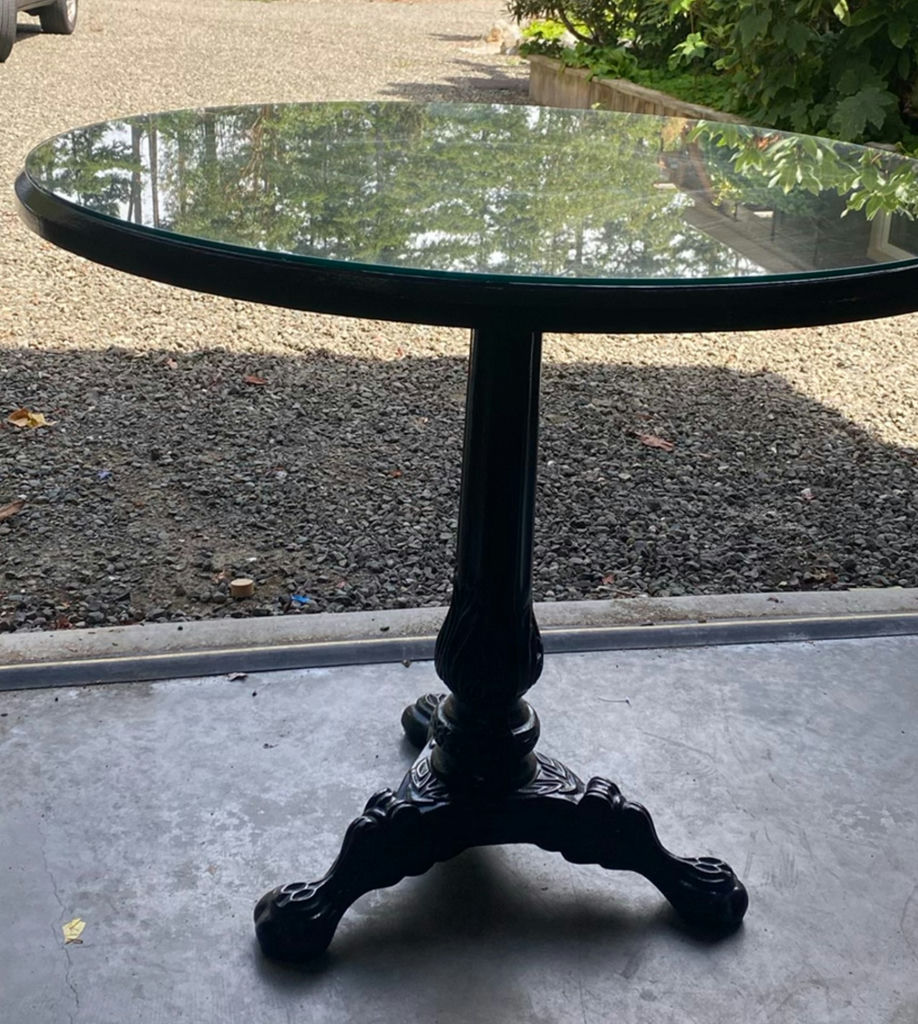 Hand Painted Solid Iron PedestalTable - image 2 of 5