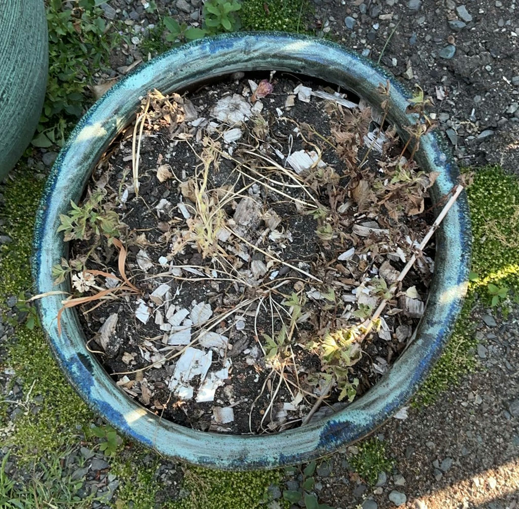 Pair Of Blue Ceramic Planters - image 5 of 5