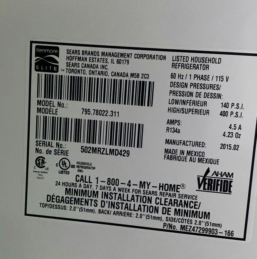 Kenmore Refrigerator - Freezer, NEW - image 6 of 8