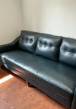 7 Foot Blue Abbyson Leather Couch - thumbnail 3 of 9