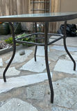 Small Glass And Metal Patio Table And Folding Side table - thumbnail 4 of 8
