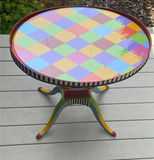 Whimsical Hand Painted Antique Table - thumbnail 3 of 6