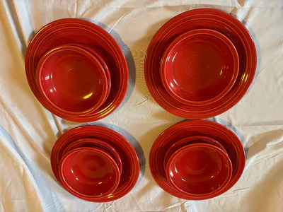 Fiestaware Plates and Bowls - Image 1 of 2