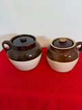Two Ceramic Crock Jars with Lids - thumbnail 2 of 4
