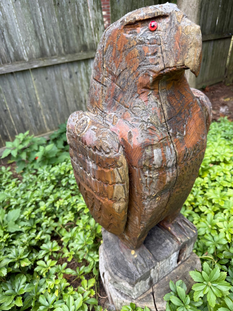 Carved Wooden Eagle Sculpture - image 2 of 3