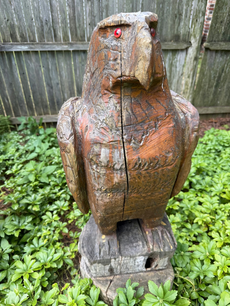 Carved Wooden Eagle Sculpture - image 1 of 3