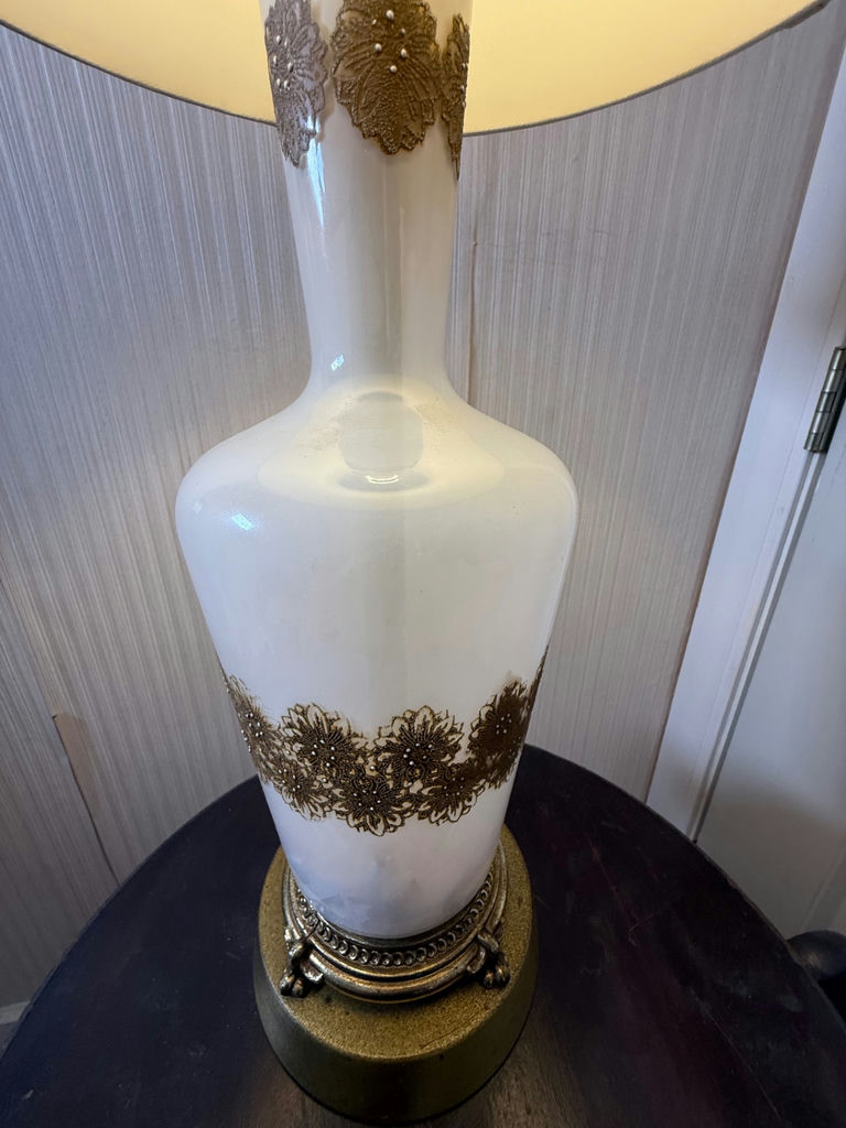 Decorative Table Lamp with Fabric Shade - image 2 of 2
