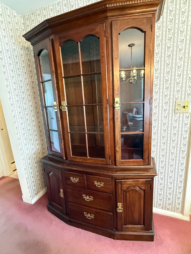 Wood China Cabinet with Glass Doors - image 1 of 3