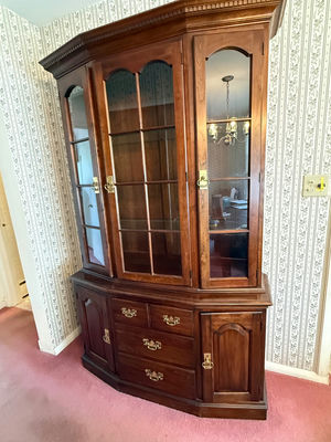 Wood China Cabinet with Glass Doors - Image 1 of 3