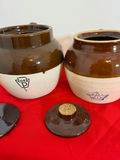 Two Ceramic Crock Jars with Lids - thumbnail 3 of 4