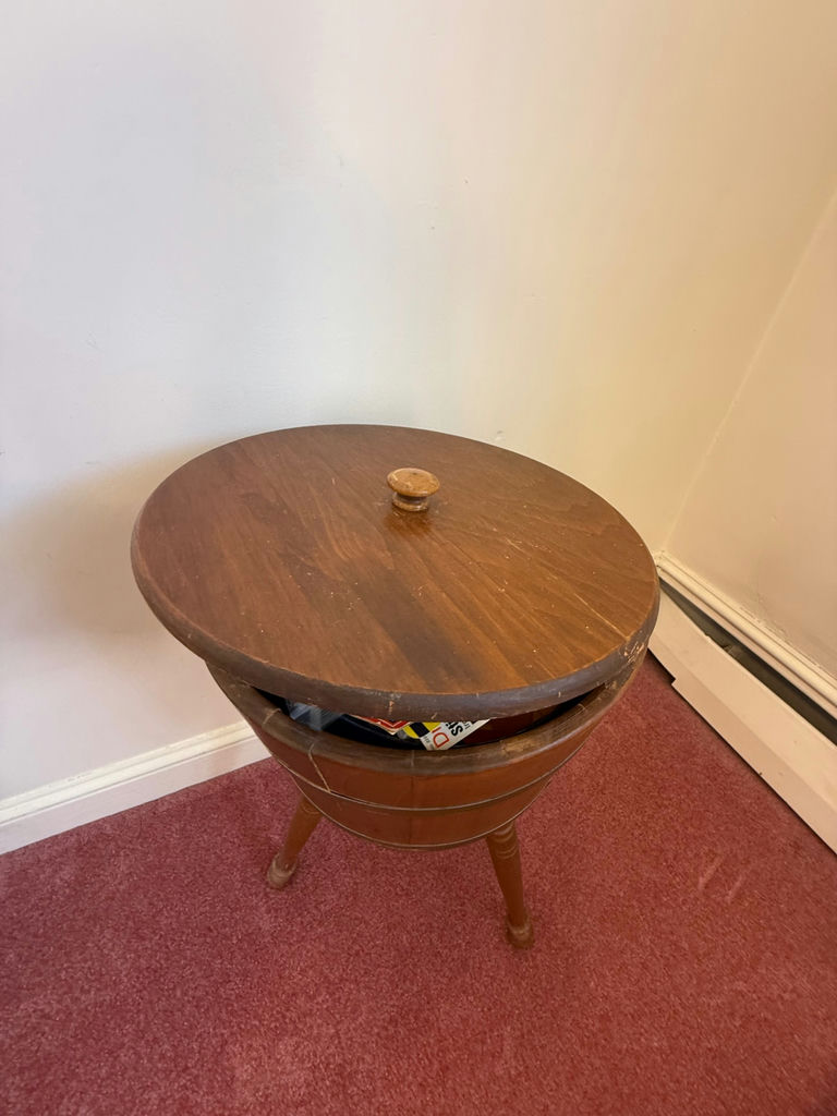 Wooden Sewing Basket Table with Sewing Supplies - image 3 of 3