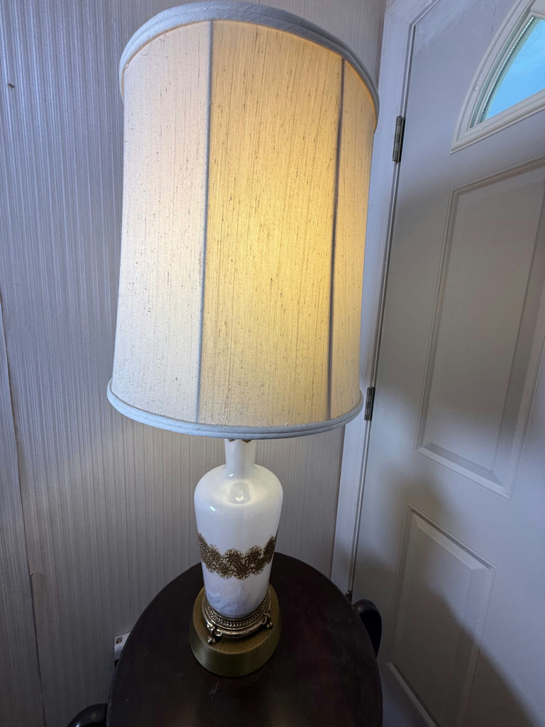 Decorative Table Lamp with Fabric Shade - image 1 of 2