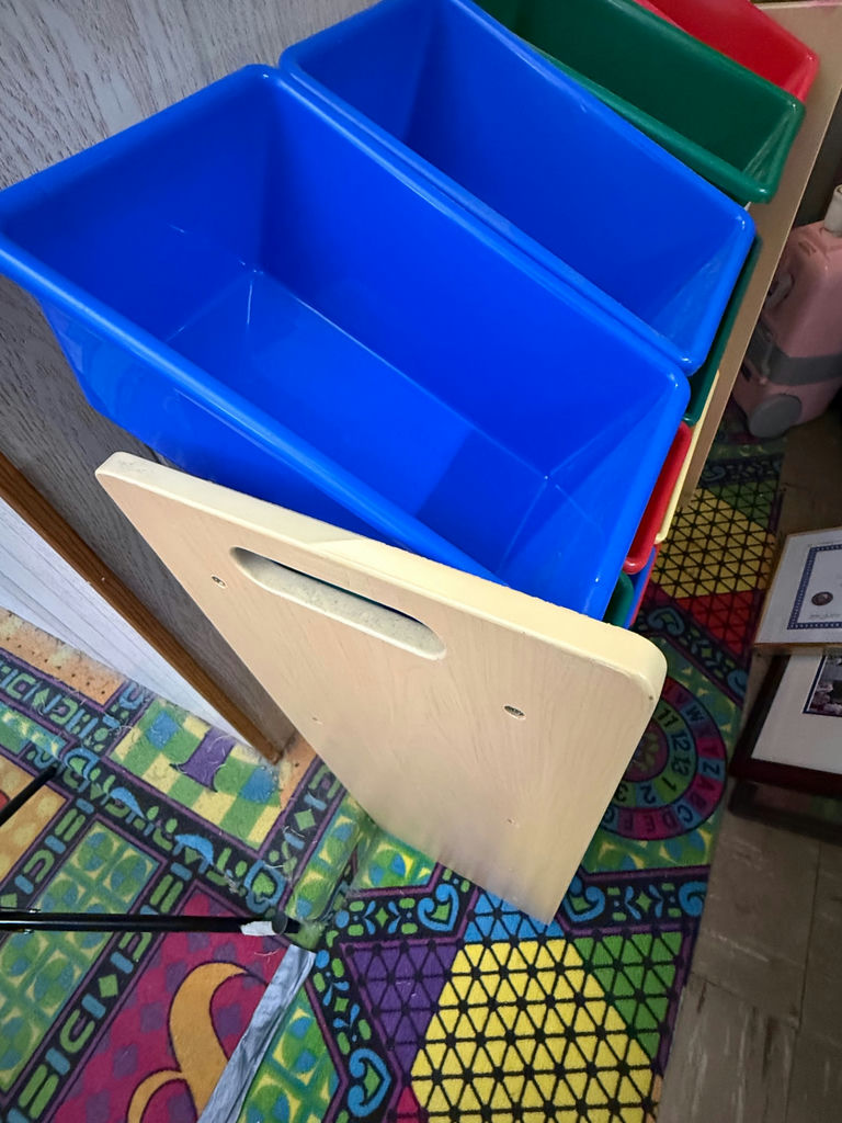 Children’s Storage Organizer with Plastic Bins - image 2 of 2
