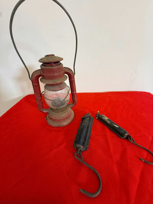 Vintage Lantern and Two Hanging Scales - Image 1 of 3