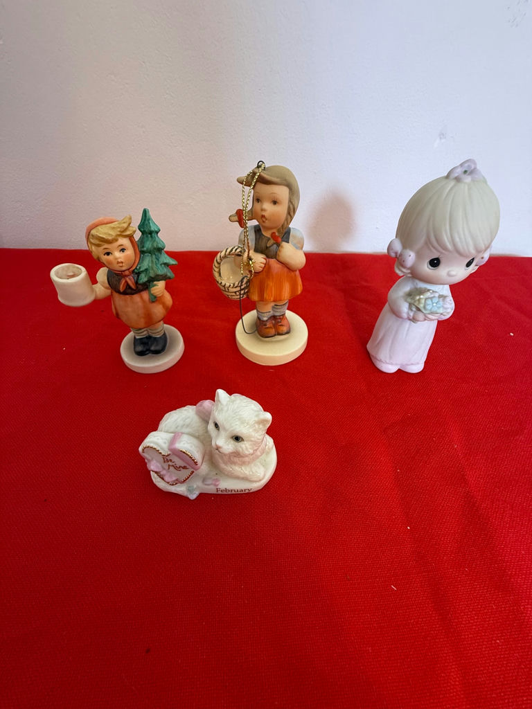 Collection of Porcelain Figurines and Cat Figurine - image 1 of 4