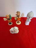 Collection of Porcelain Figurines and Cat Figurine - thumbnail 1 of 4