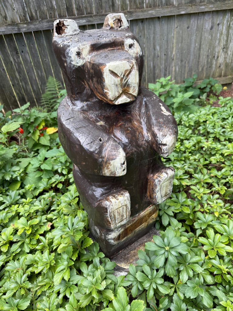 Carved Wooden Bear Statue - image 1 of 2