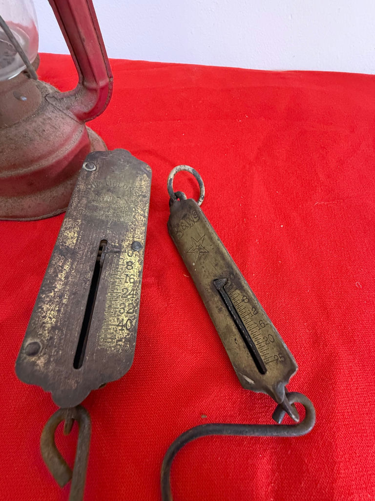 Vintage Lantern and Two Hanging Scales - image 2 of 3