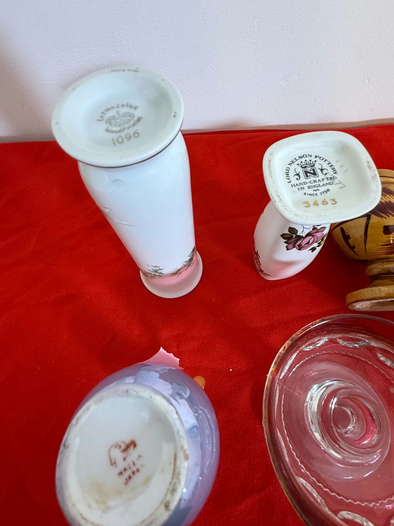 Assorted Vintage Decorative Vases, Glass Bowl, and Ceramic Items - image 4 of 7