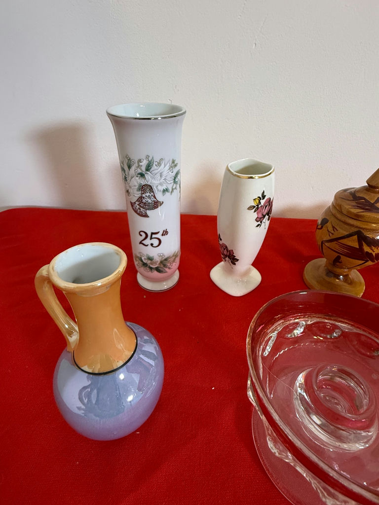 Assorted Vintage Decorative Vases, Glass Bowl, and Ceramic Items - image 2 of 7